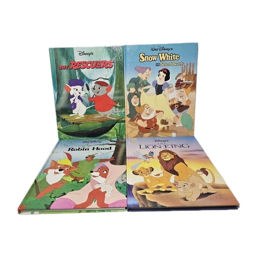 Vtg Lot Of 10 Disney Classic Series Hardcover Books Dalmations Lion King Aladdin